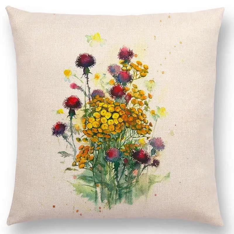 Throw Pillow Cushion Cover Flower Plant Office Lumbar Pillow Sofa Cushion  Pillow Case Cover for Sofa Bed Room Decoration