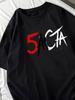 Black Oversized T-Shirt with Basta Print
