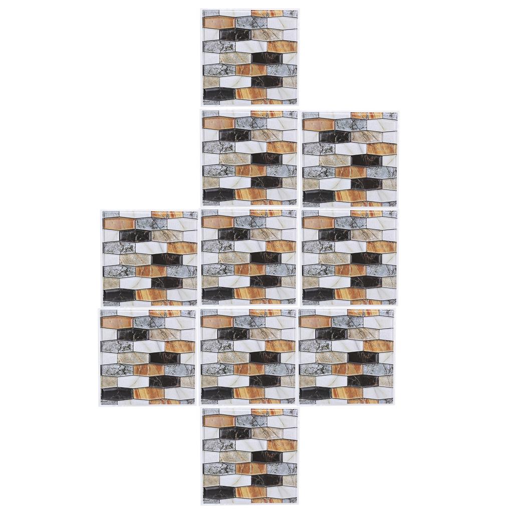 10PCS Self Adhesive Tile Sticker Anti Collision Wallpaper for Living Room Home Decoration