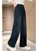 Girls' Plush Velvet Wide-Leg Jeans - Autumn/Winter 2025 Collection