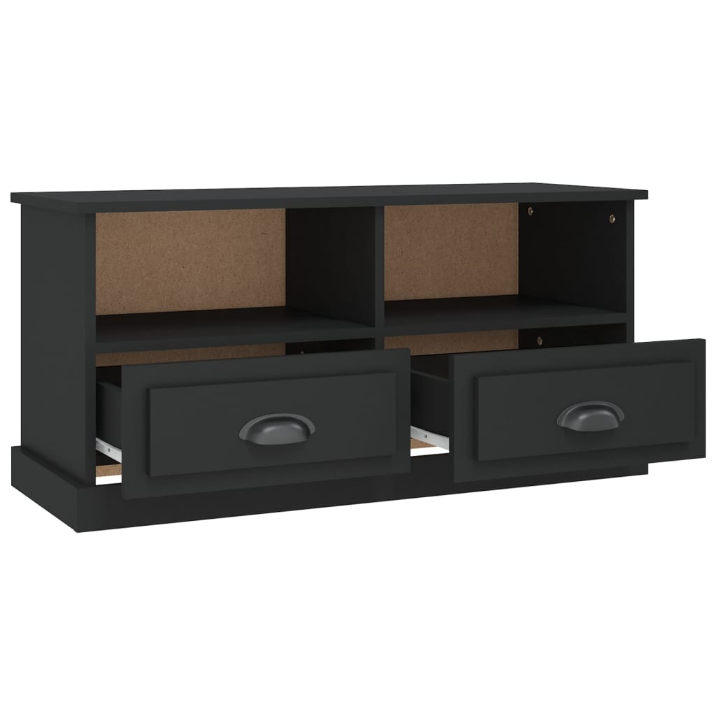 TV Cabinet Black 93 X 35.5 X 45 Cm Particleboard