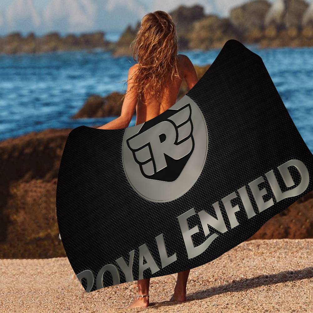 R-Royal E-Enfield Logo Anime Beach Swimming Towel Soft Absorbent Washcloth Children's Gifts For Kids Travel Camping Gym