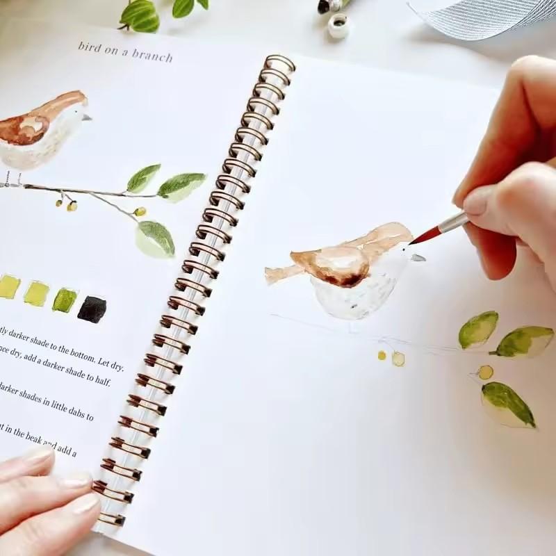 Kids Watercolor Painting Set Cartoon Art Book Emily Lex Studio Creative Gift for Children New Collection