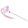 Pet Cat Tassel Playing Stick with Bell and Plush Ball Cat Interactive Training ToyPurple