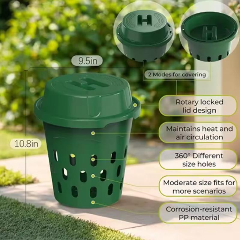 Outdoor Plastic Organic Compost Garden Yard Composting Bin Home Kitchen Waste Worm Compost Box Large Capacity Gardening Bucket