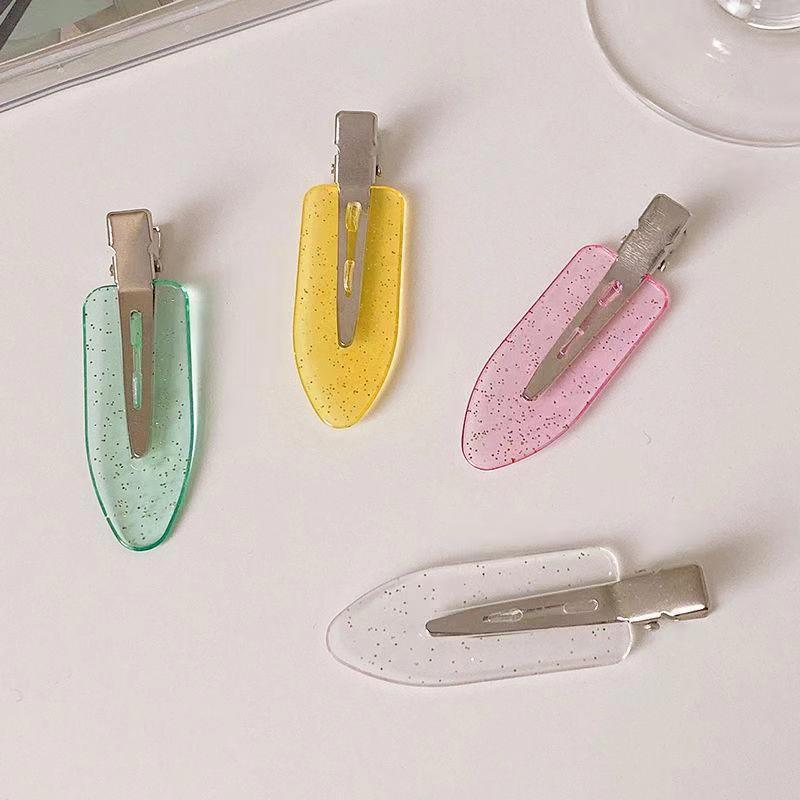 DIY Transparent Seamless Duckbill Hair Clips with Cream Glue - Colorful Internet Celebrity Side Bang Clips