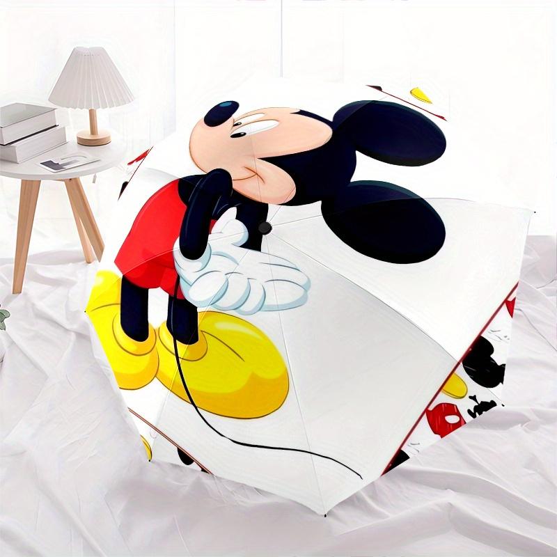 Mickey Mouse Automatic Opening and Closing Umbrella, Compact Travel Umbrella, Lightweight and Portable, Suitable for Beach Commuting Busines