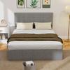 4ft6 Double Ottoman Bed with Gas Lift Storage - Grey