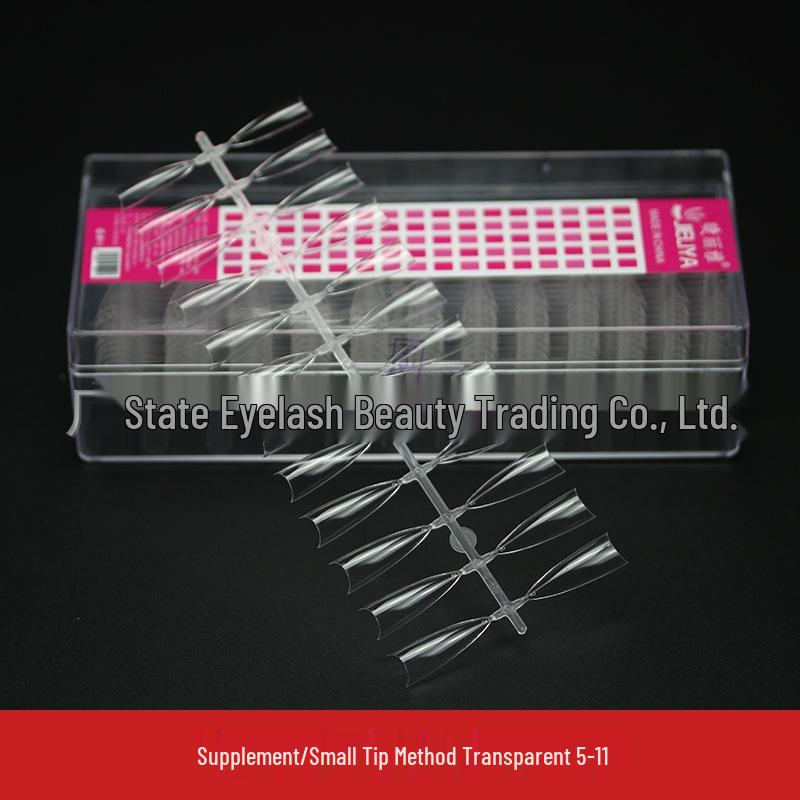 Crescent Curve Ultra Thin Shallow Half Cover Nail Tips - Transparent Frosted Milky White Extension for Salon Nail Art.