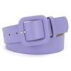 Damen-Gürtel mit mehreren Löchern, verstellbare Länge, quadratische Schnalle, Kunstleder, Bund für Jeans, Kleider, Mäntel, Gürtel in Bonbonfarbe