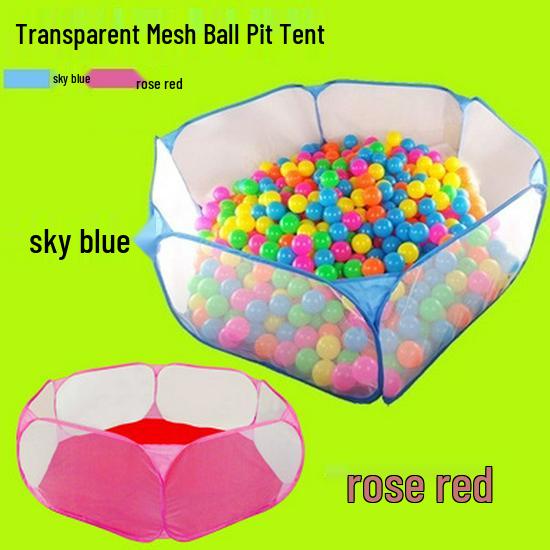 

Синяя сетчатая палатка-манеж с океаническими шариками для детей 1-3 лет Blue Mesh/20x20cm-0.3kg