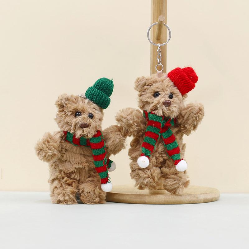 Bear Adorable Barcelona Plush Keychain Soft Toy For Christmas Bag 14cm Charm