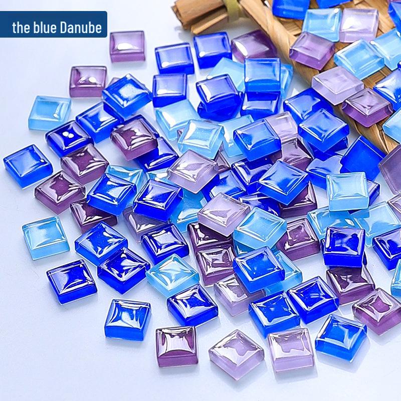 450pcs 1cm Colorful Crystal Glass Mosaic Tiles for Creative DIY Children's Art