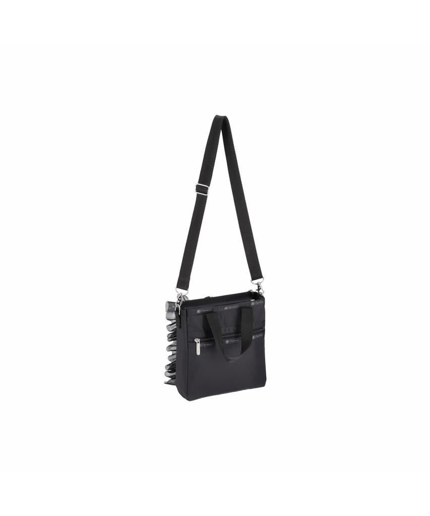 Lesportsac Black Lace Ruffle N/S Ruffle Mini Tote Bag [1832.Ld63]