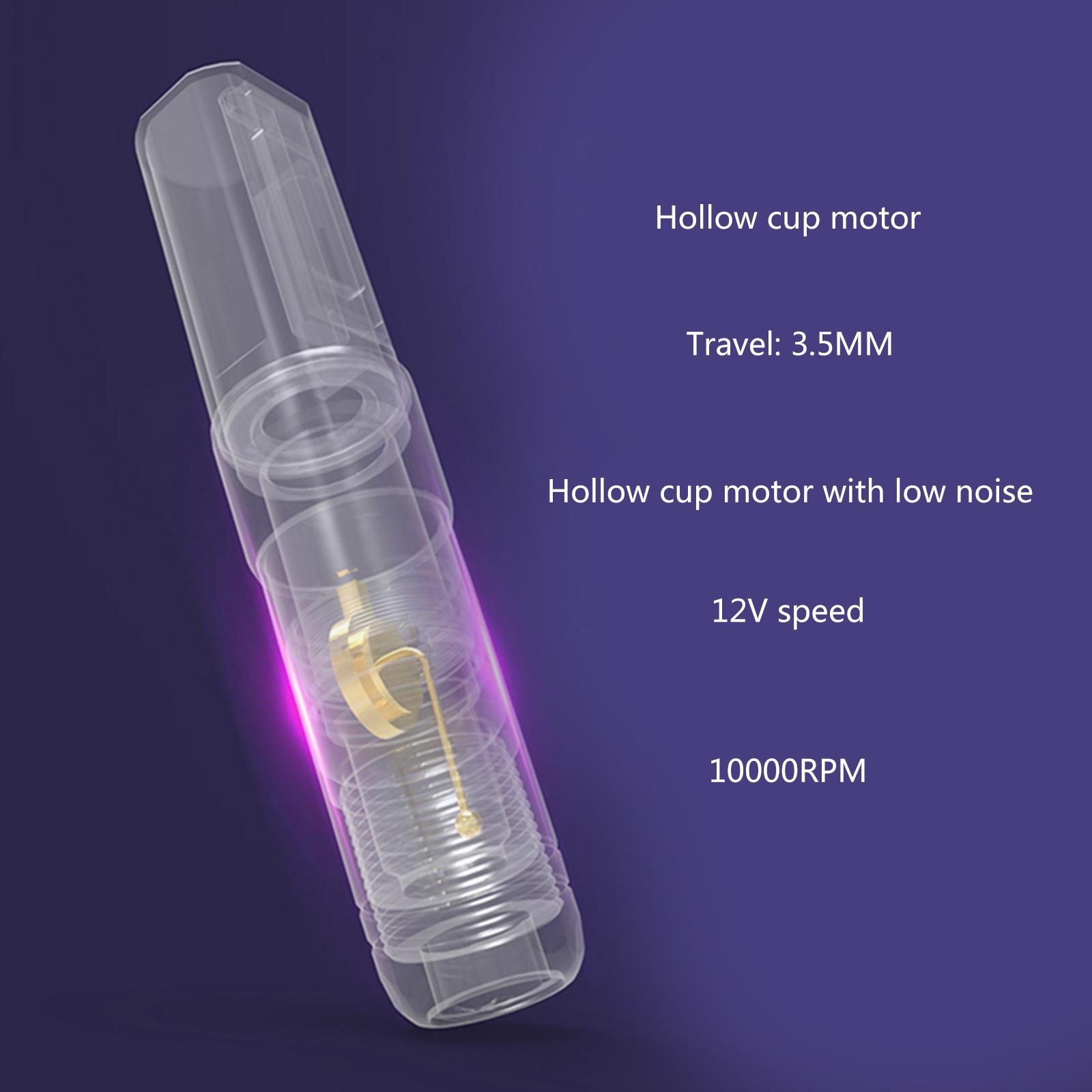 Профессиональная татуировочная ручка на батарейках с мощным бессердечным двигателем 750 — фото 4