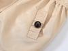 Girls' British Style Button Trench Coat with Detachable Hood - Waist-Defining, Solid Color, Mid-Length, Autumn Classic Fashion.