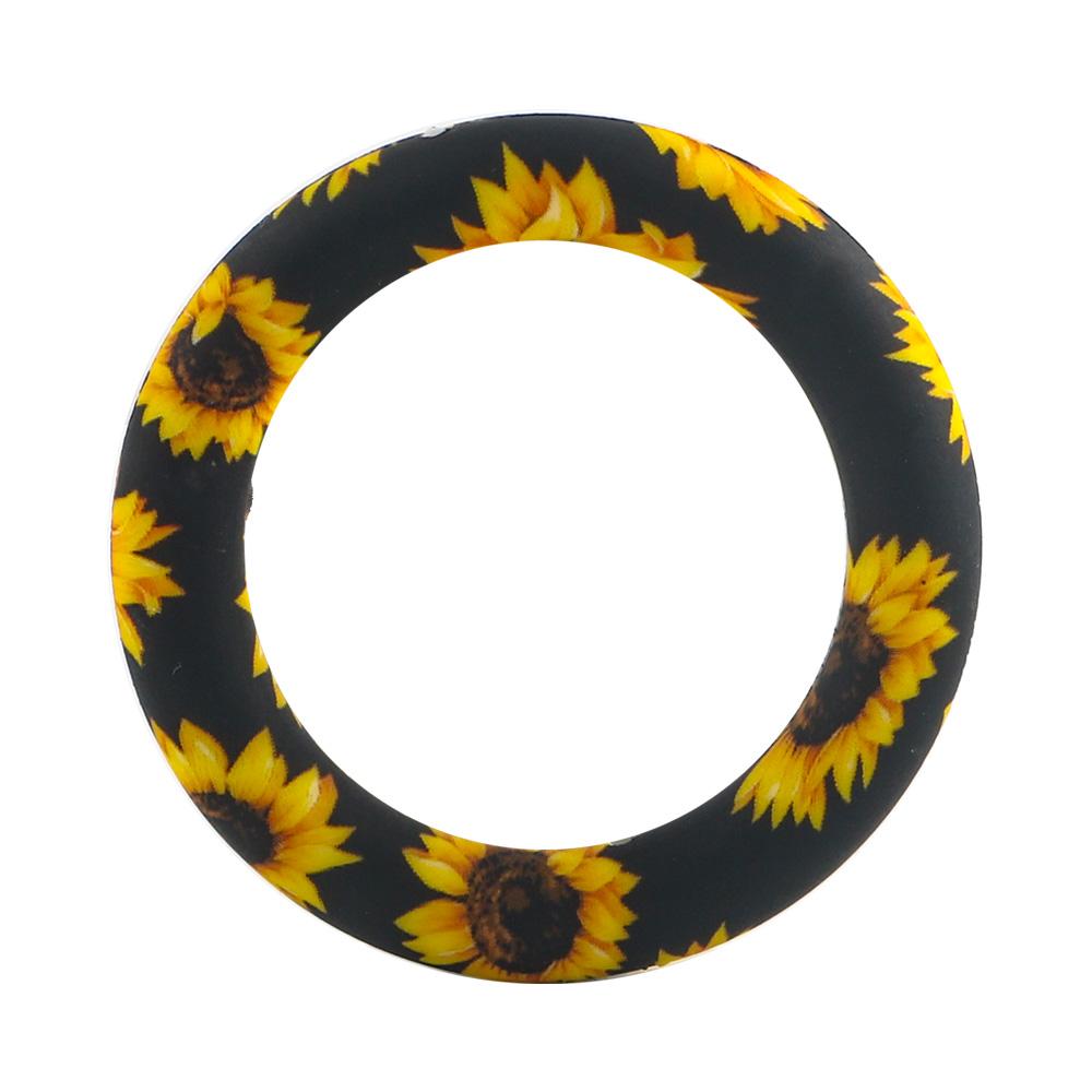 

3Pcs Printed Silicone Round Ring 65mm With Hole For Jewelry Making DIY Bead Pendant Handicrafts Gift Accessories 65mm 3pcs