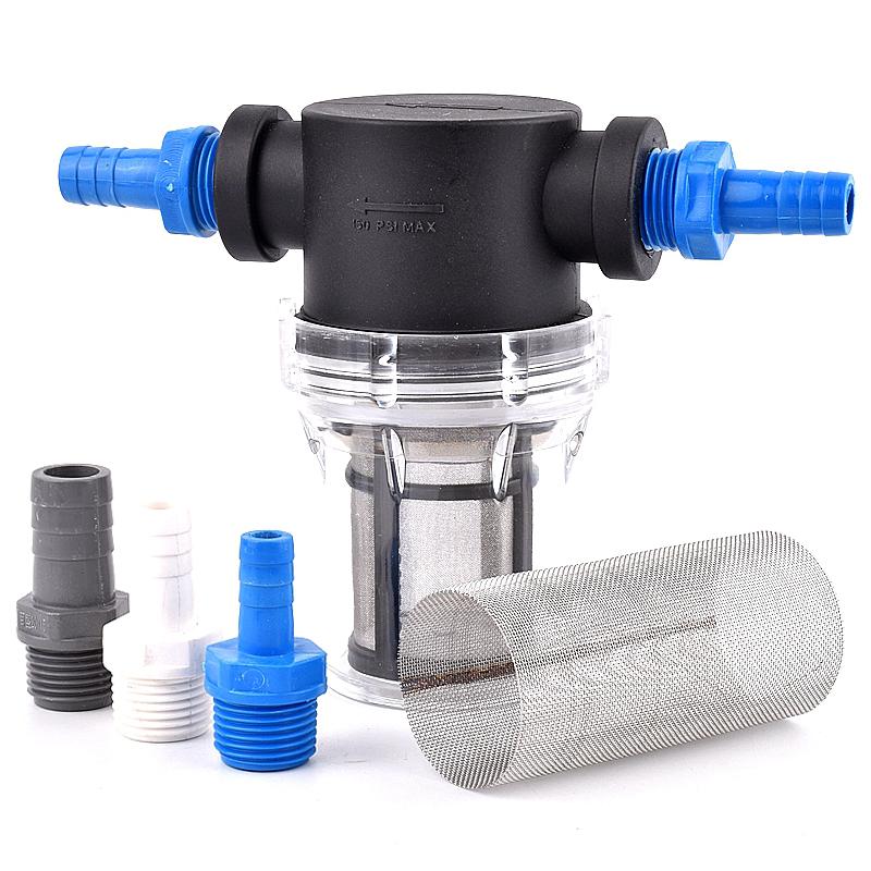 Filtre de tuyau 8~16mm Arrosage Irrigation Préfiltre 12'' Raccord de tuyau d'eau de jardin Filtre Aquarium Réservoir à poissons Pompe à eau Crépine