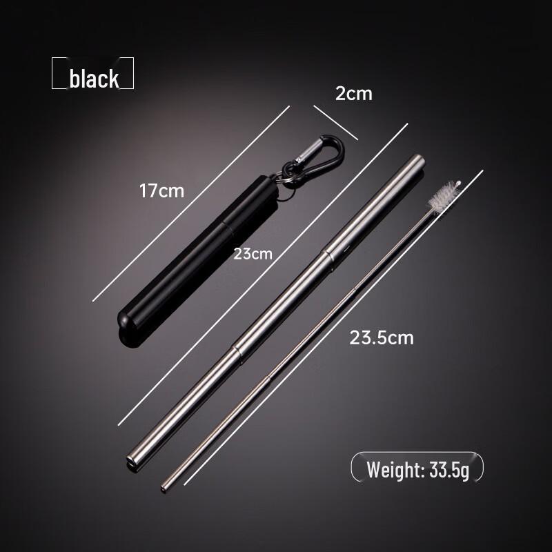 Qianxing Portable Telescopic Stainless Steel Straw Set