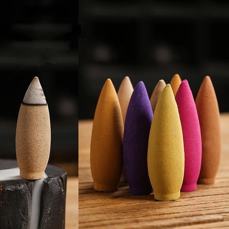 FY Oversized Backflow Incense Cones 30 Minutes Natural Sandalwood Lavender Scents for Home Lavender Jasmine Big Cone Incense