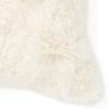 Poszewka na poduszkę z futra Francfranc, 45cm x 45cm, Kość słoniowa (E-010)