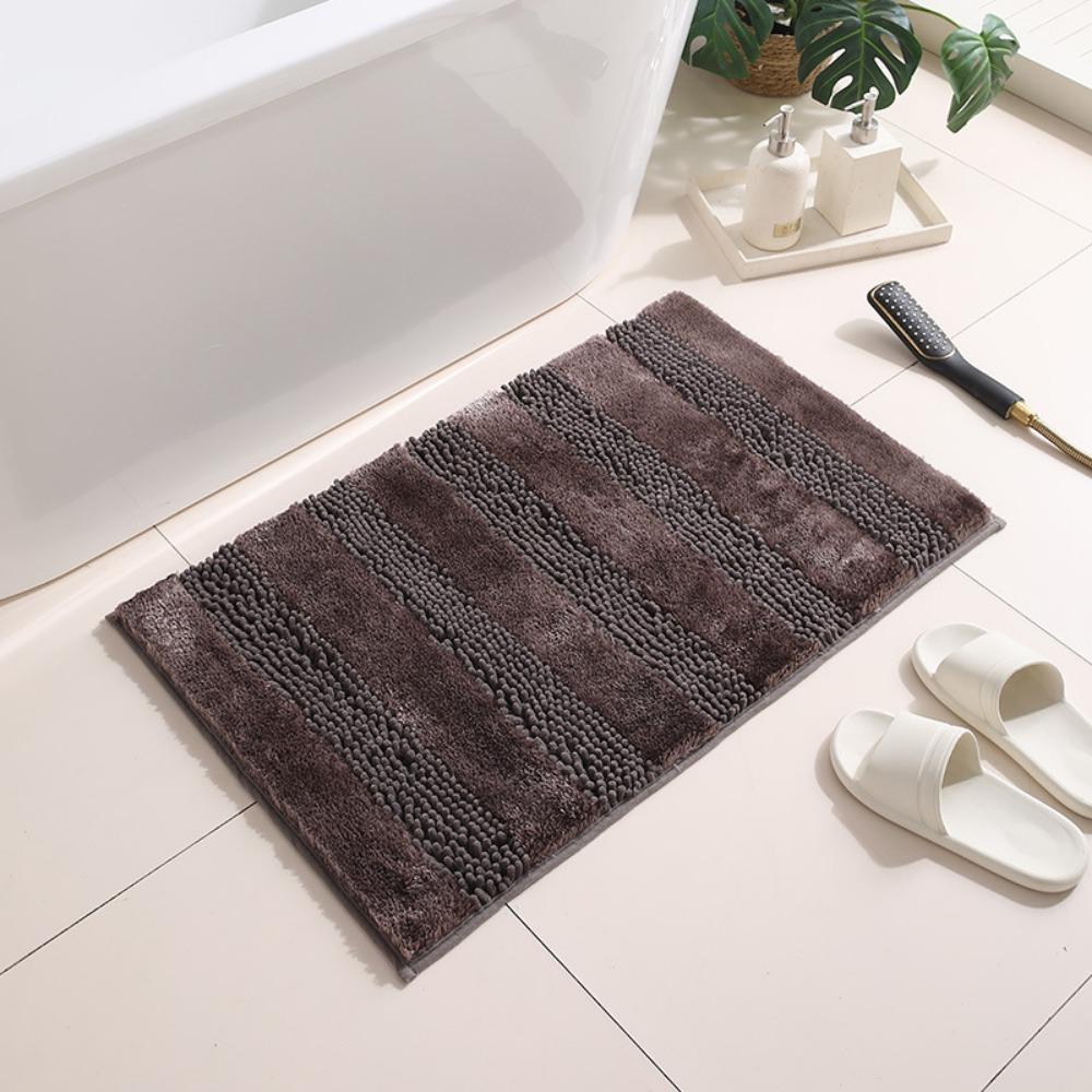 Simple Wind Woven Chenille Pearl Yarn Bathroom Non-slip Mat Entry Door Bathroom Floor Mat