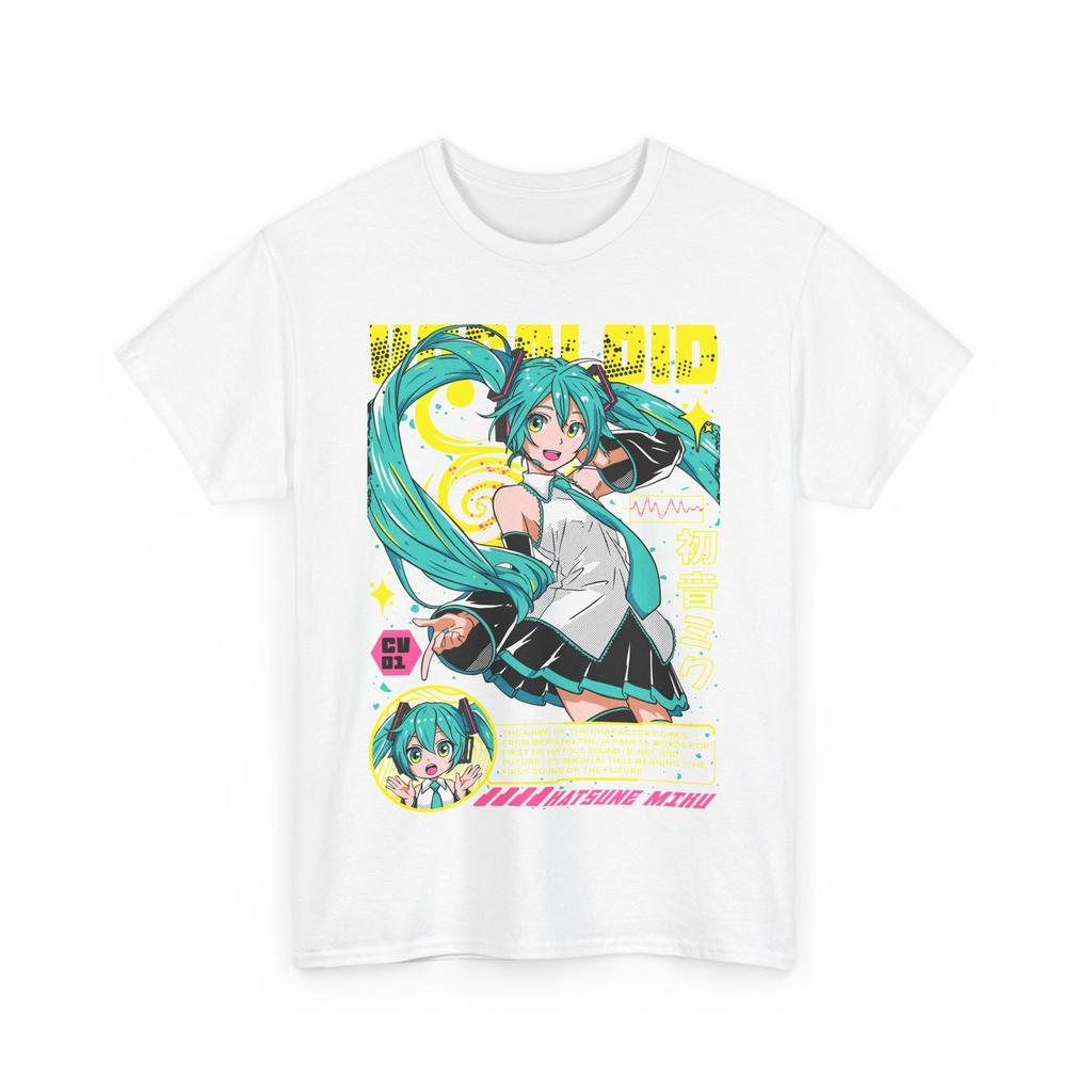 New Hatsune Miku Tee, Anime Vocaloid Shirt, Kawaii Project Diva Top, Unisex Cotton