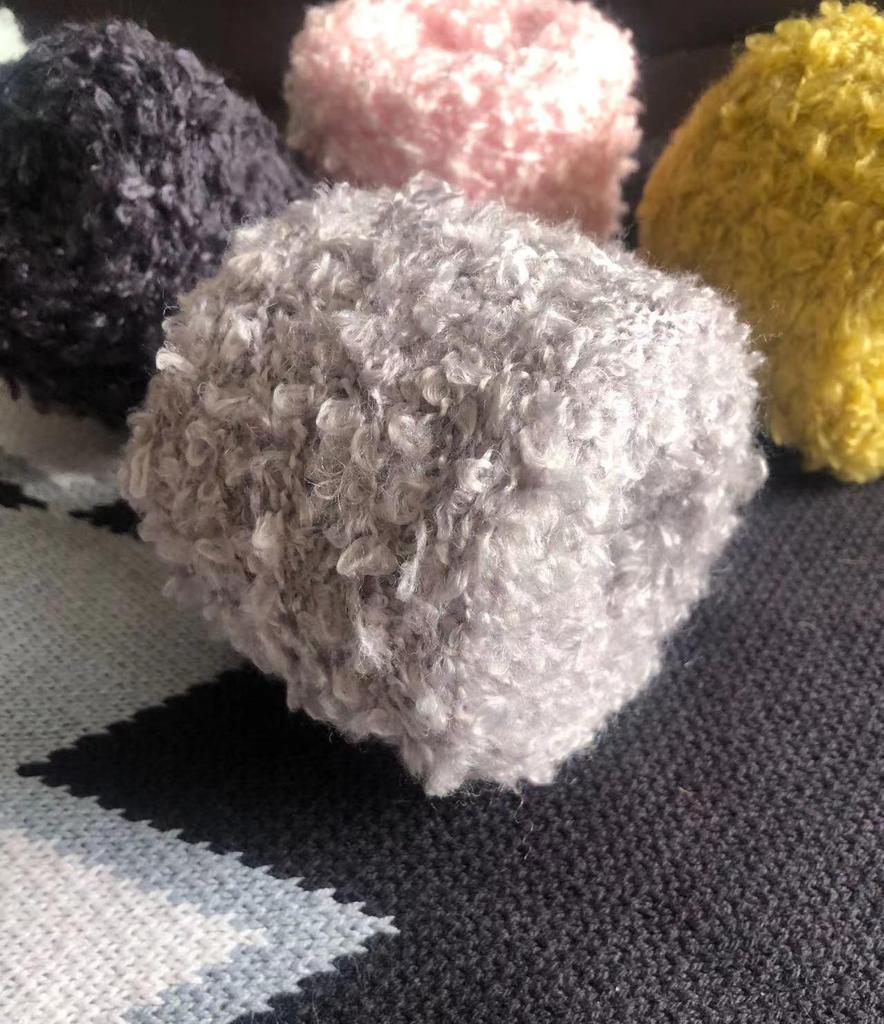 Hand-Knitted Wool Loop Yarn for Doll Hair, DIY Projects, and Scarf/Hat Knitting