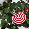 Christmas Stripe Pattern Design Fabric Art Handicrafts Xmas Tree Simulated Cane Candy Ornament Festival Decoration