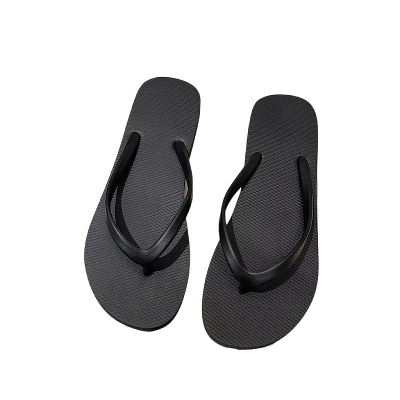 New Black Flip-flops Women's Cold Slippers Women's Summer Wear Non-slip Flat-heeled Beach Shoes