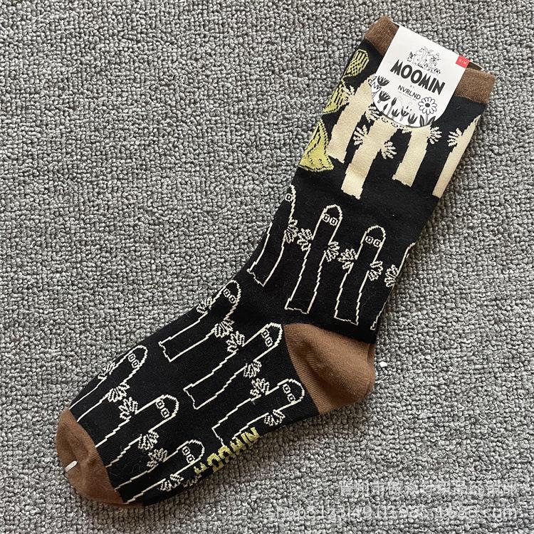 

Модні бавовняні шкарпетки до середини ікри з мультяшними Мумі-тролями - Стиль на чотири сезони One Size (36-40)