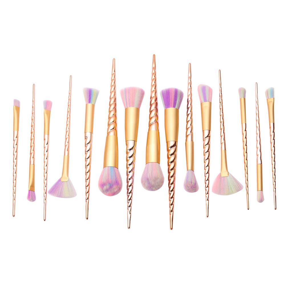 Female Unicorn 10pcs Makeup Brushes Set Thread Contour Eyeshadow Powder Brush