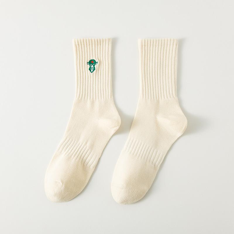 New Athletic Embroidered Socks for Men Basketball Cotton Crew Socks Fashion Women Men Sports Running Socks High Quality