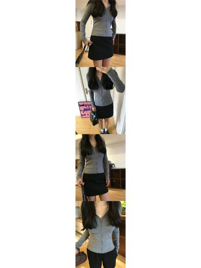 Korean Style Slimming Hooded Knit Zipper Top for Women - Versatile Long-Sleeve Jacket for Spring & Autumn