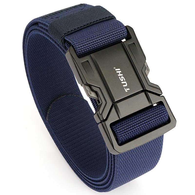 Noua centură pentru navetă pentru bărbați cu centură de nailon cu cataramă automată, centură groasă versatilă pentru petrecerea timpului liber în aer liber