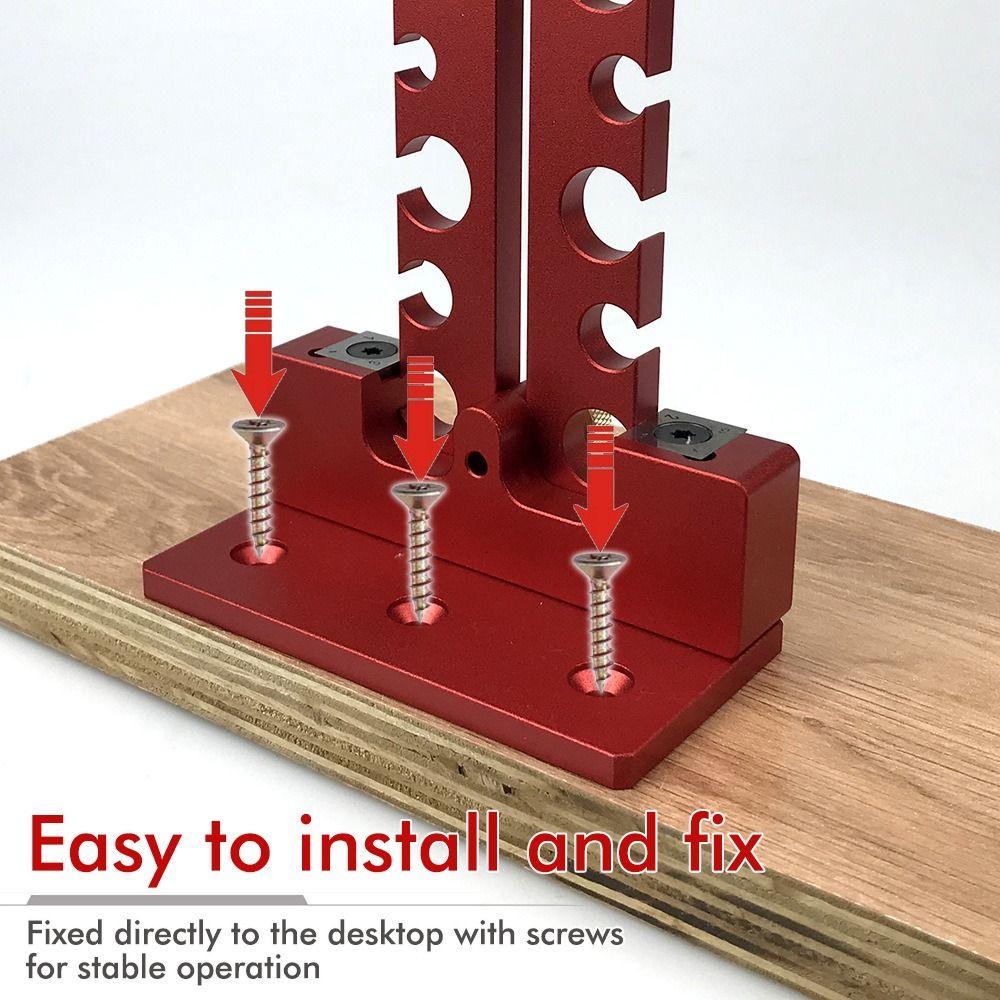 Adjustable Size Range Electric Drill Jig Enhanced Accuracy Design Woodworking Tool Builder Use