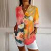 Womens Button Down Shirt  Long Sleeve Shirts For Women Print Graphic  Blouse Top