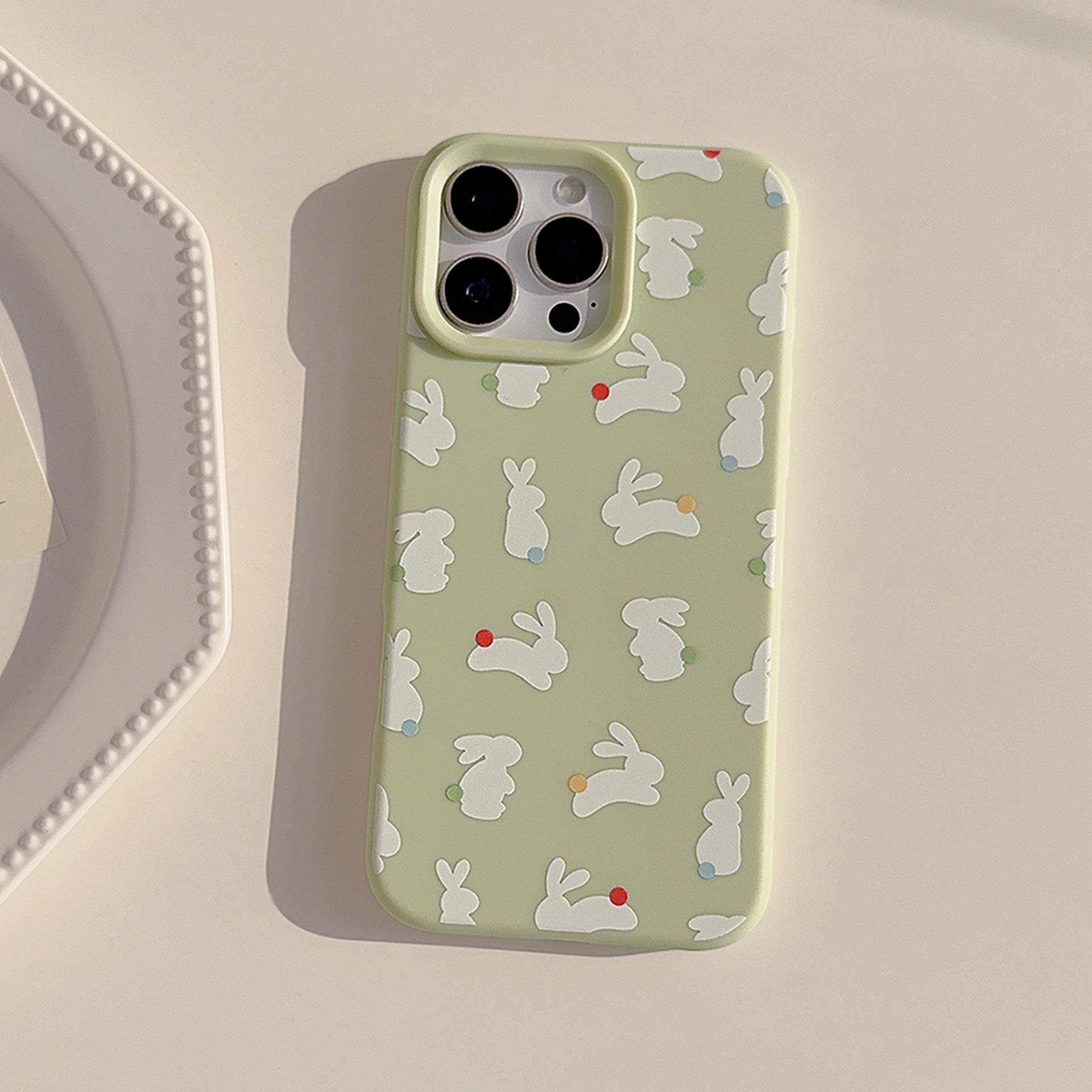 

Under the Tower: Cartoon Rabbit Phone Case for iPhone 12-16, 15 Pro Max, 14 Fun, 13 13 Pro Max