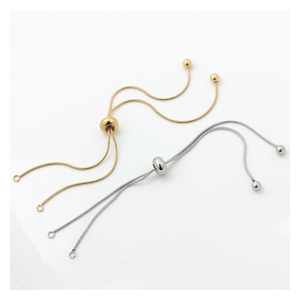 5Pcs Silver Extension Chains Stainless Steel Hand Bracelet Extensions  Jewelry Decoration