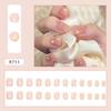 Pink Through Sweet Polka Dots Star Manicure Gentle and Sweet Ins Wind Light Luxury Children's Fun Fake Nail Finished Wear Nail Batch