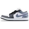 Air Jordan 1 Resistente a la abrasión Resistente a la abrasión Zapatillas de baloncesto de caña baja Vintage Unisex Gris claro Azul 553558-044(Equipo1020-)