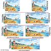 2D Summer Beach Scene with Crab & Dolphin Photoshoot Background