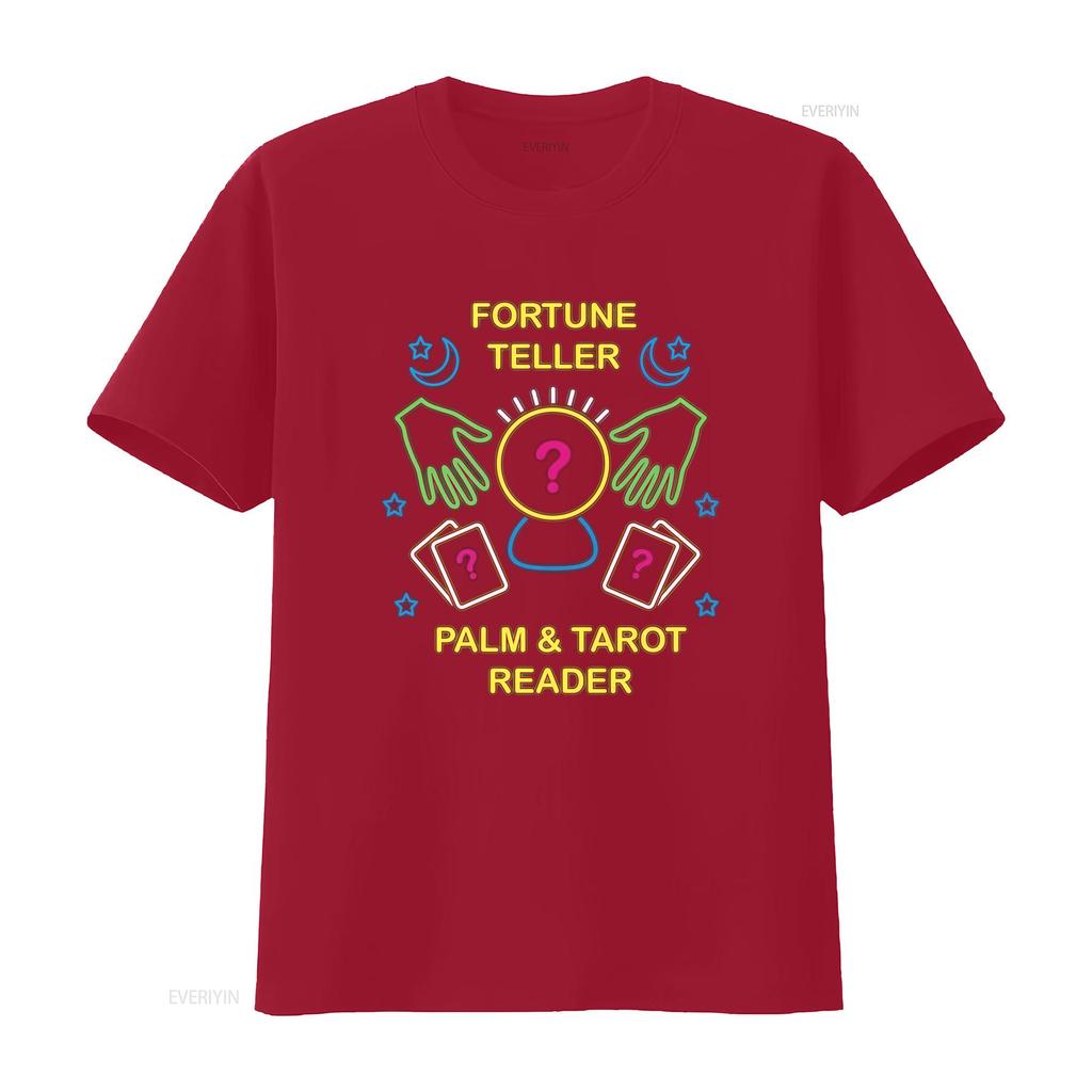 Unisexs Fortune Teller T Shirt Psychic Palm And Tarot Reader Witchy Clothes Gothic Xs 4xl Vintage Designer Clothes