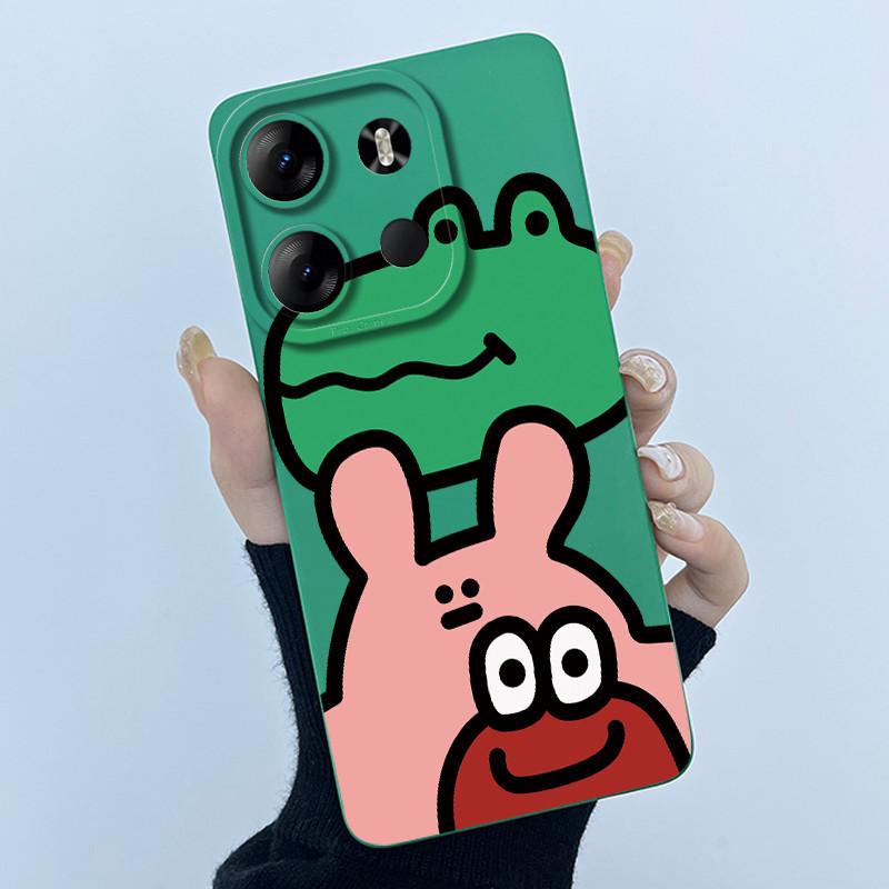 For Tecno Spark Go 2023 Pop 7 Pro BF7 Infinix Smart 7 Plus Smart7 HD Case Lovely Cartoon Cat Liquid Silicone Soft TPU Back Cover