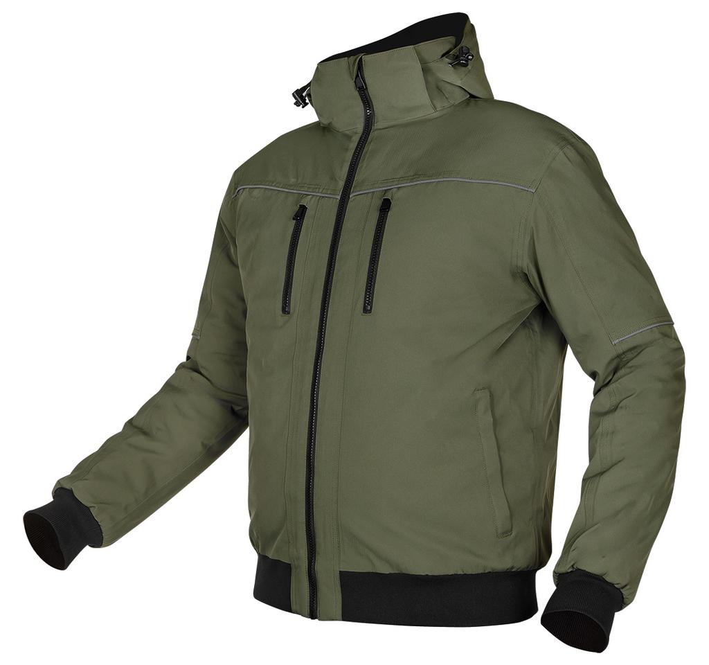 OUTDOOR insulated hooded jacket, green, size L