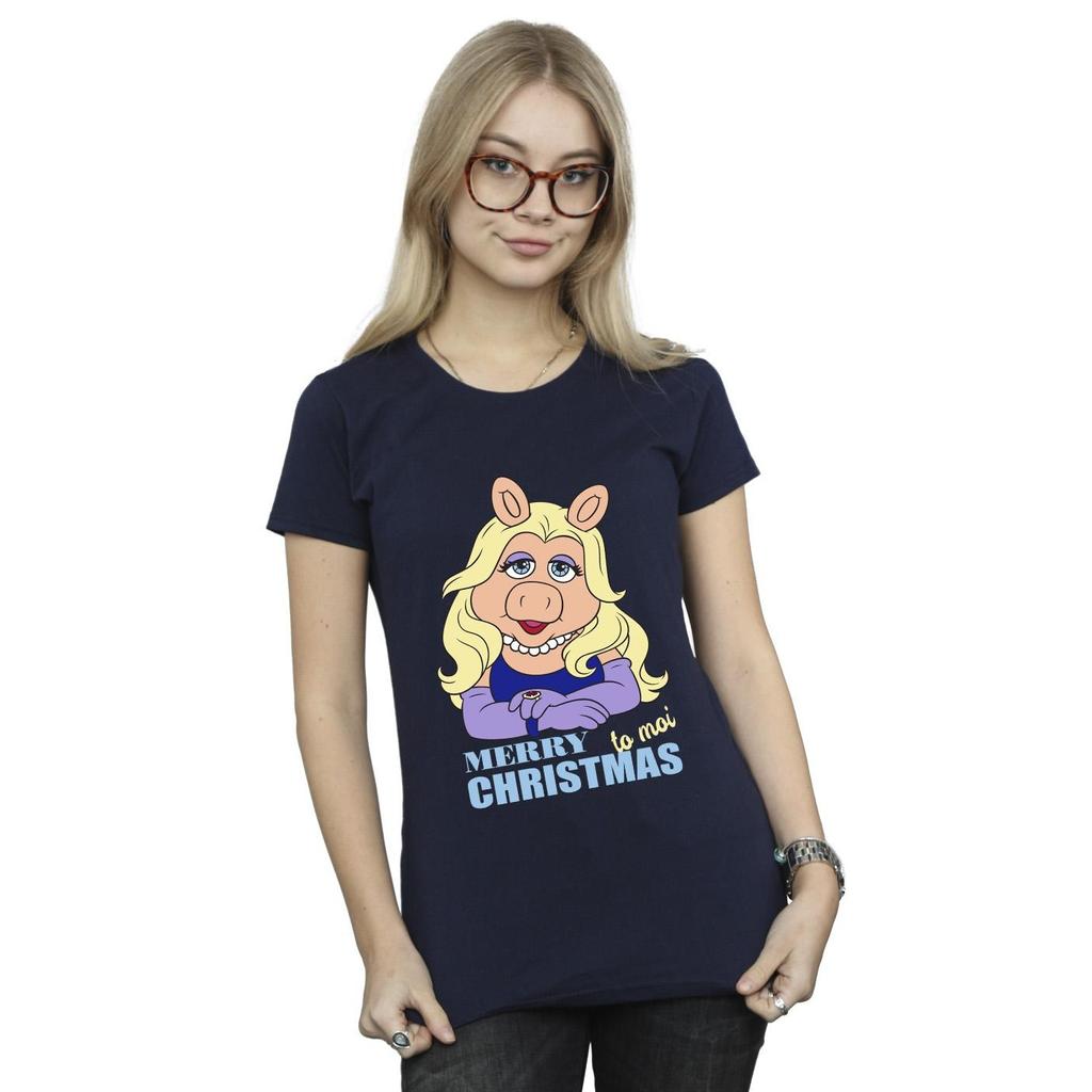 Disney Womens/Ladies Muppets Miss Piggy Queen of Holidays Cotton T-Shirt
