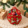 Decorative Home Atmosphere Bags Christmas Plush Gift Bag with Drawstring Soft Santa Sack for Candy Red Velvet Present Pouches Apples Presents