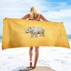 Asciugamano da Spiaggia Rinoceronte Carino Asciugamano da Bagno con Stampa Animale Selvatico per Spa Viaggio Yoga Sport Campeggio Escursionismo Microfibra Asciugatura Rapida Copricostume