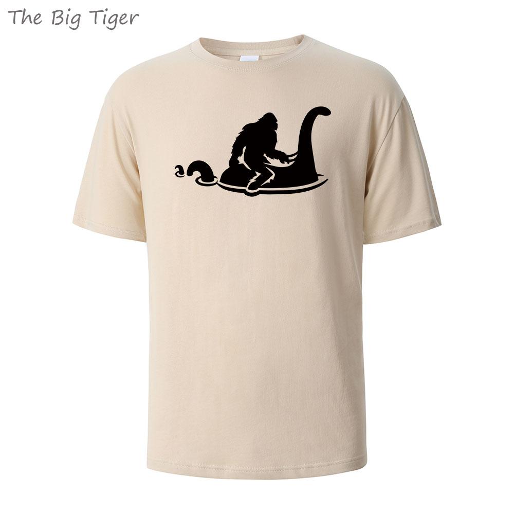 Dinosaur Printed Minimalist Cotton Crew Neck T Shirt Comfortable Fit Lightweight Fabric Unisex Casual Wear Mens Tshirt Fashion
