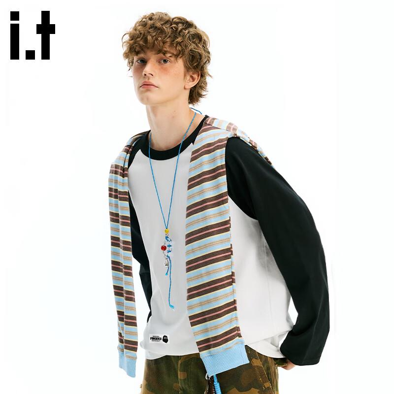 fingercroxx Men s Cotton Colorblock Raglan Long Sleeve T-Shirt XL